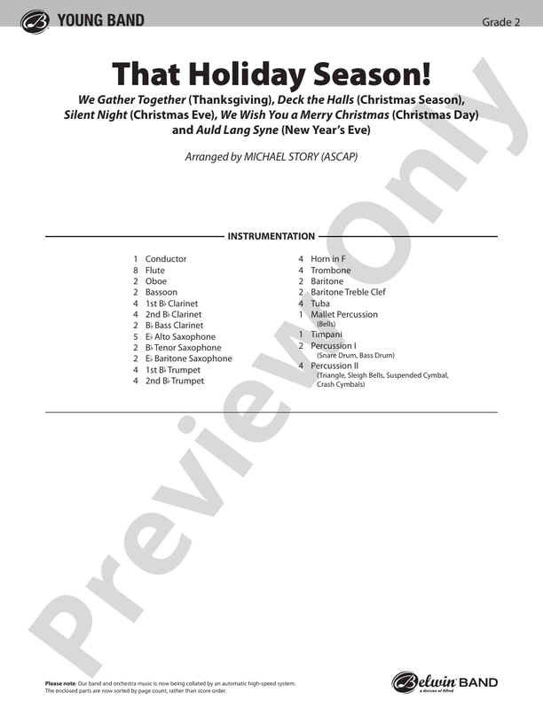 That Holiday Season! - Concert Band Conductor Score & Parts (Digital Download)