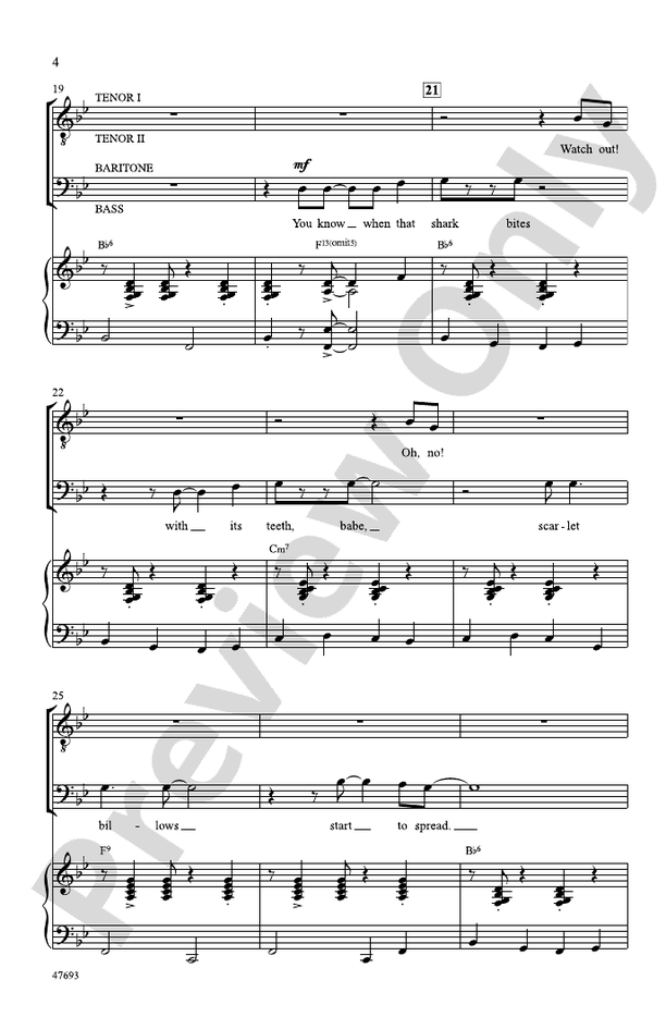 Mack the Knife – TTBB Choral Octavo (Digital Download)