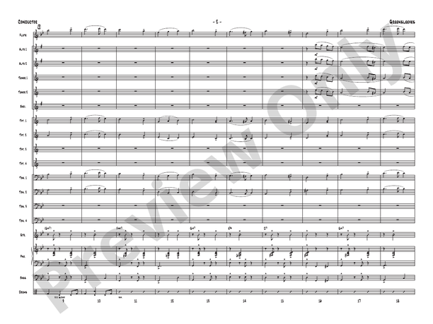 Greensleeves (Grade 2) – Jazz Ensemble Conductor Score & Parts (Digital Download)