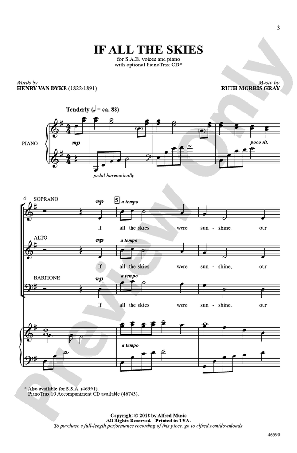 If All the Skies – SAB Choral Octavo (Digital Download)