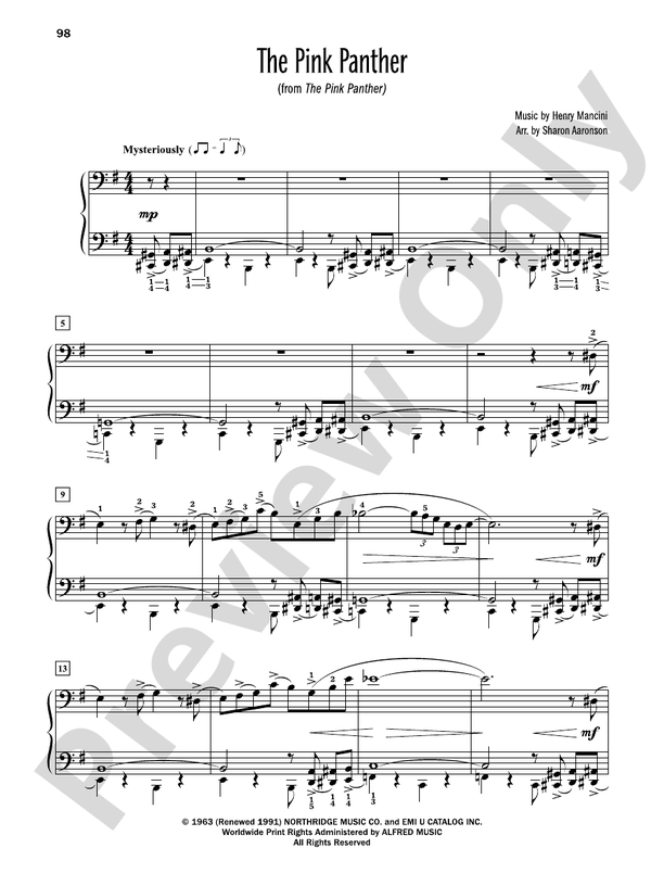 The Pink Panther (from "The Pink Panther") - Piano Solo (Digital Download)