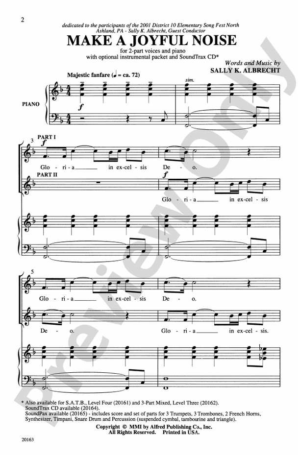 Make a Joyful Noise – 2-Part Choral Octavo (Digital Download)
