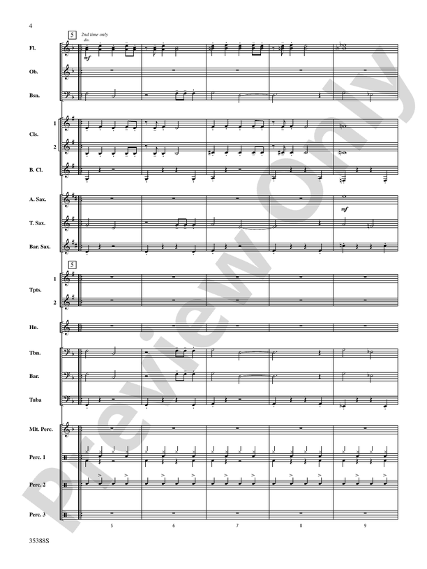 The Time Warp (from The Rocky Horror Picture Show) - Concert Band Conductor Score & Parts (Digital Download)