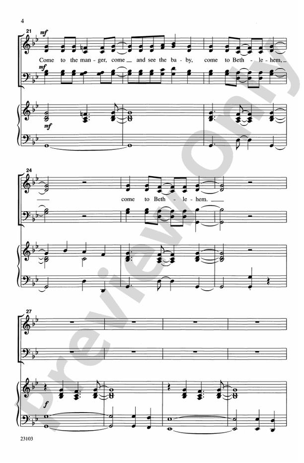 Come to Bethlehem – SATB Choral Octavo (Digital Download)