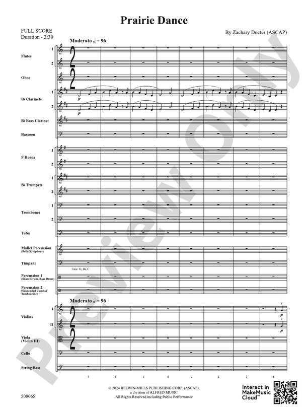 Prairie Dance – Full Orchestra Conductor Score & Parts