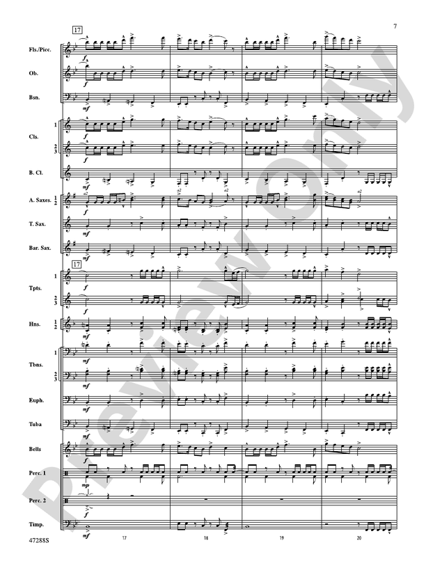 Riverside Overture - Concert Band Conductor Score & Parts (Digital Download)