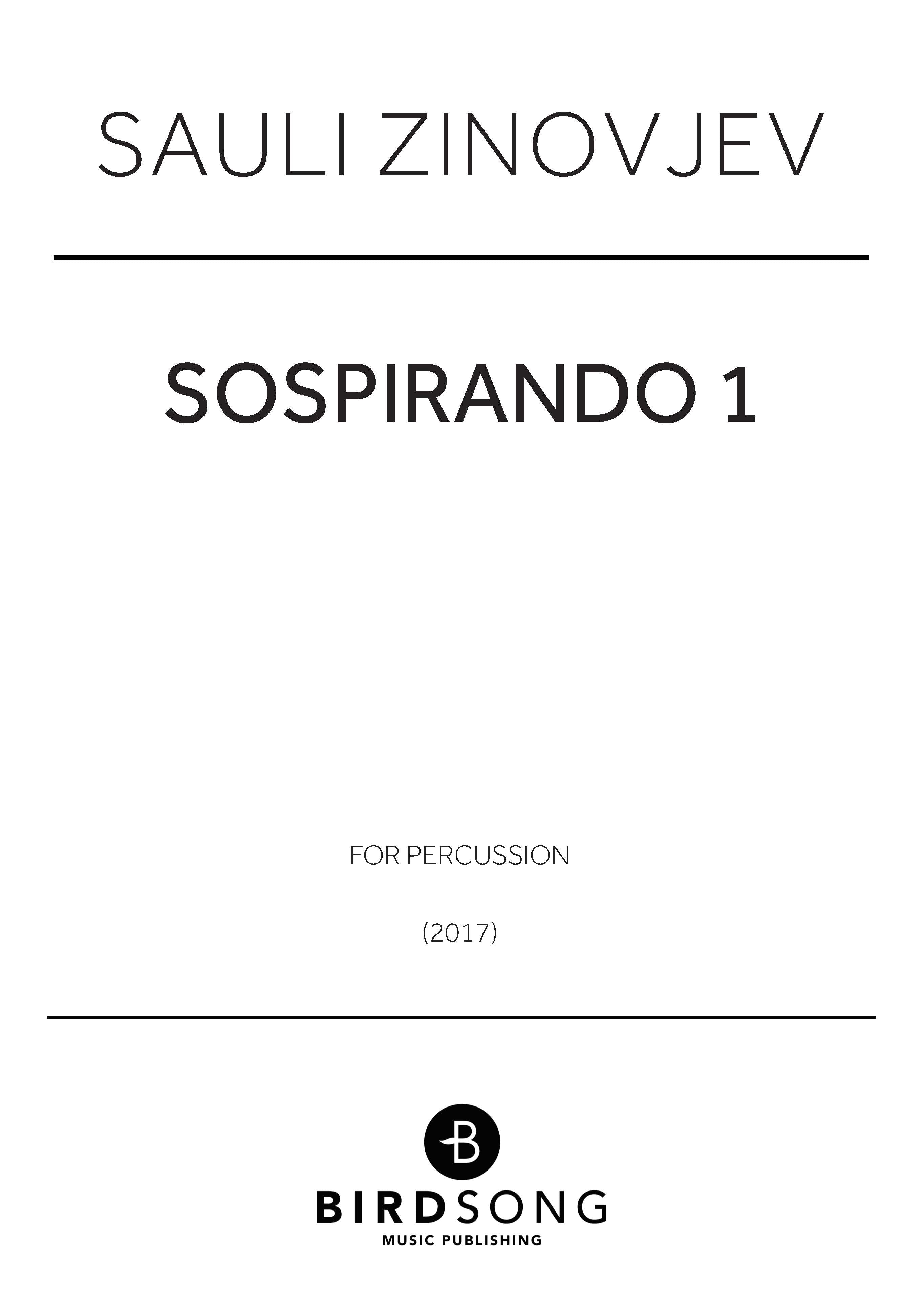 Sospirando 1 - Marimba/Cymbal/Vibraphone (Digital Download)
