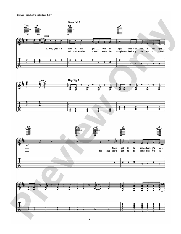 Somebody's Baby - Easy Guitar (Digital Download)
