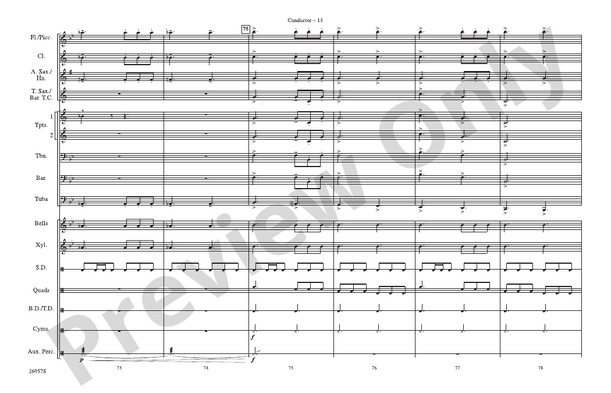 Superman Opener – Marching Band Conductor Score & Parts (Digital Download)