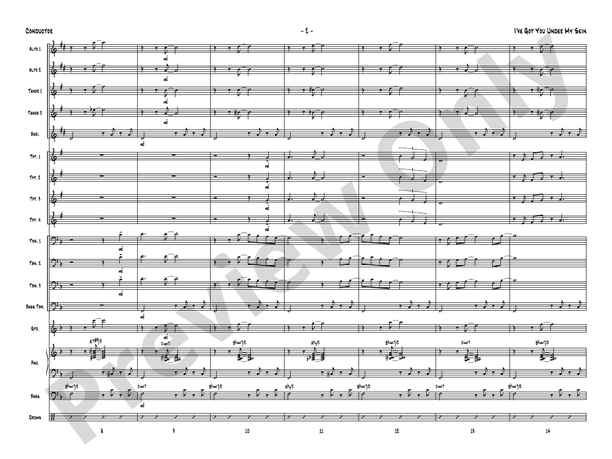 I've Got You Under My Skin - Jazz Ensemble Conductor Score & Parts(Digital Download)