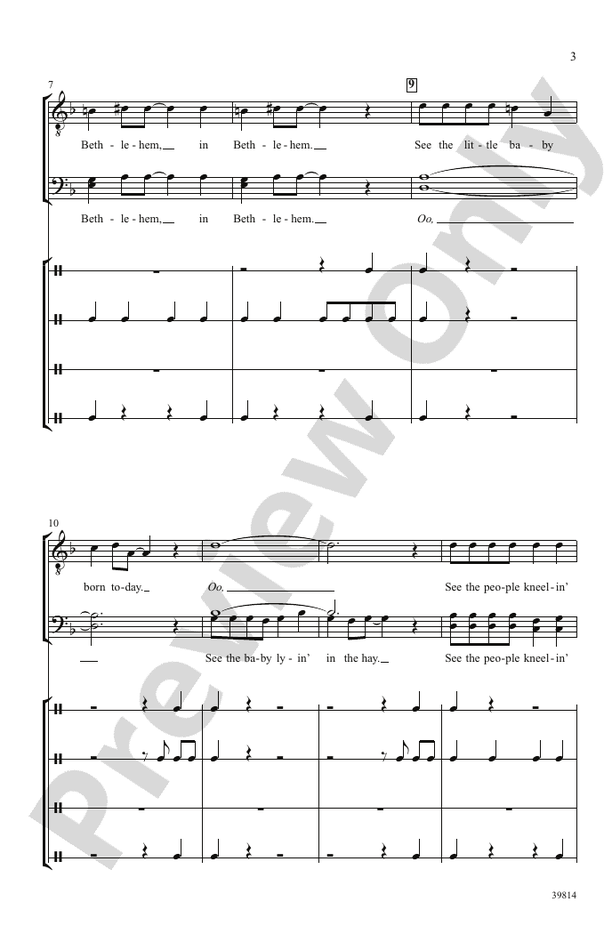 In Bethlehem – TBB, a cappella Choral Octavo (Digital Download)