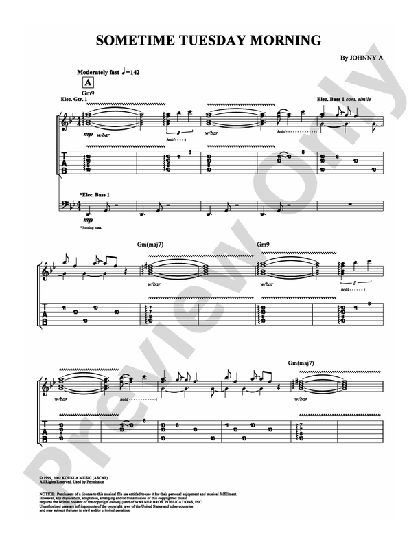 Sometime Tuesday Morning - Guitar TAB (Digital Download)