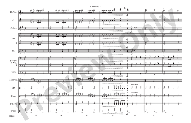 Right Round – Marching Band Conductor Score & Parts (Digital Download)