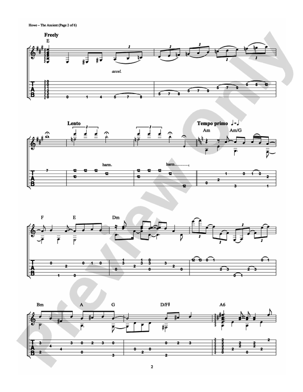 The Ancient - Guitar TAB (Digital Download)