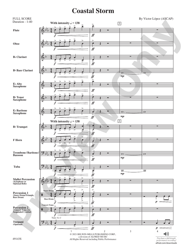 Coastal Storm - Concert Band Conductor Score & Parts (Digital Download)