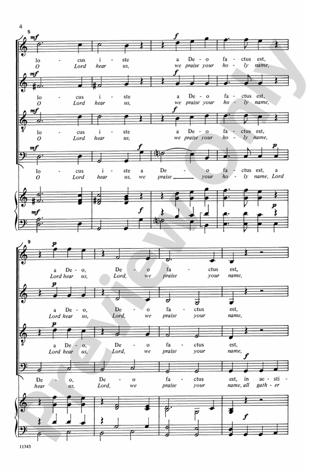 Locus Iste - Arr. Patrick M. Liebergen – SATB, a cappella Choral Octavo (Digital Download)