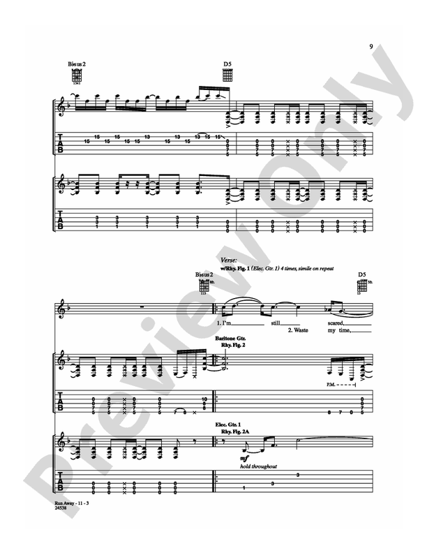 Run Away - Guitar TAB (Digital Download)