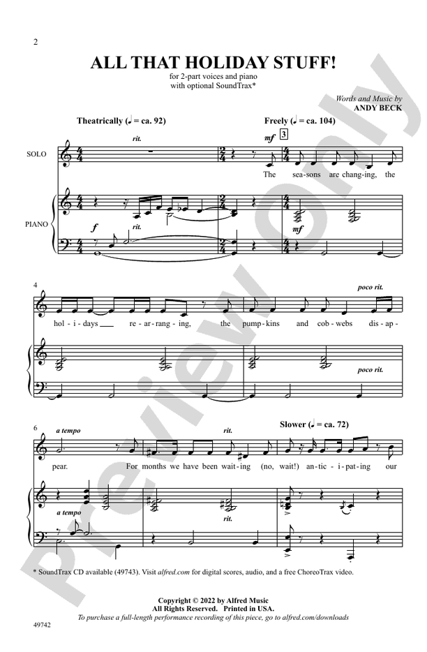 All That Holiday Stuff! - 2 Part Treble Choral Octavo (Digital Download)