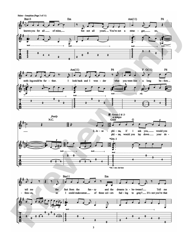 Josephina - Guitar TAB (Digital Download)
