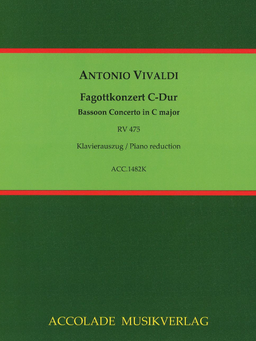 Vivaldi - Concerto in Cmaj RV475 - Bassoon/Piano Accompaniment Accolade ACC1482K