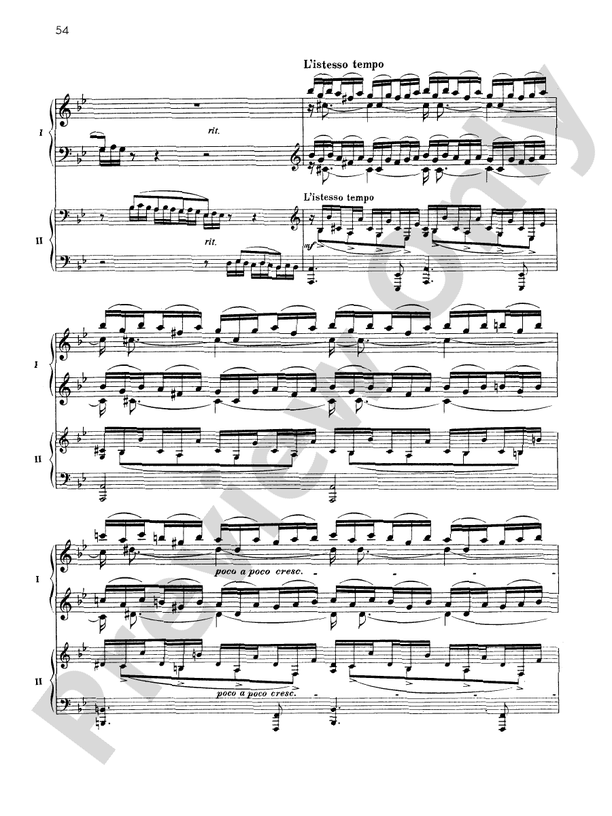 Fantaisie-tableaux (Suite No. 1), Opus 5 - III. Les larmes - 2 Pianos, 4 Hands (Digital Download)
