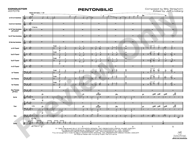 Pentonsilic – Jazz Ensemble Conductor Score & Parts (Digital Download)