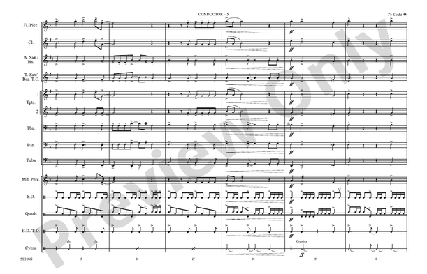 Changes – Marching Band Conductor Score & Parts (Digital Download)