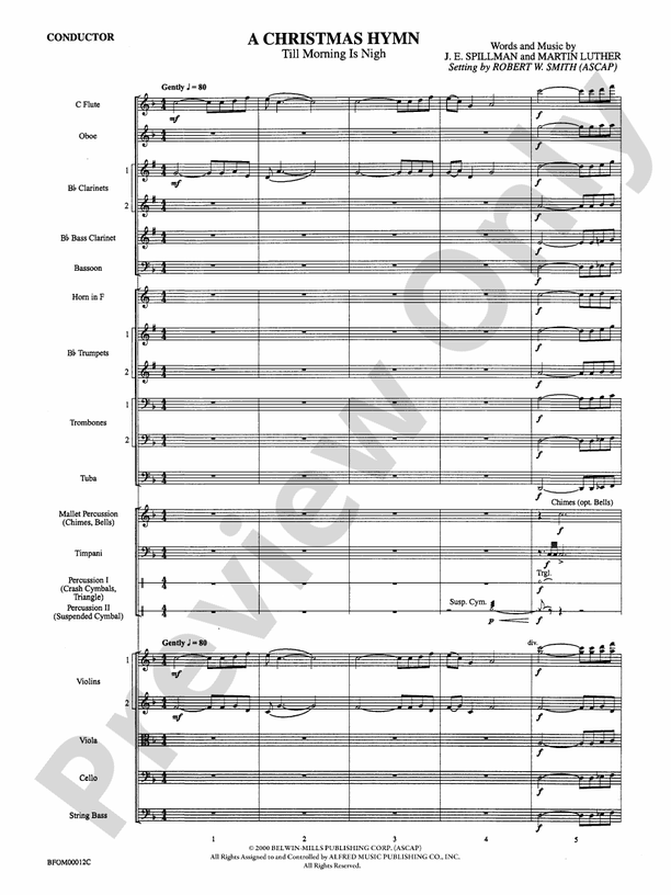 A Christmas Hymn – Ful Orchestra Conductor Score & Parts (Digital Download)
