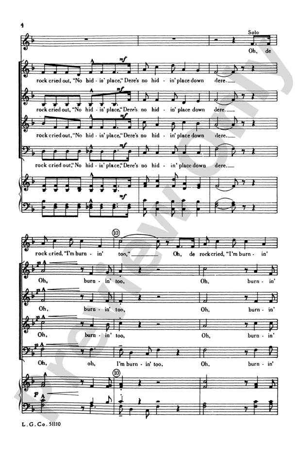Dere's No Hidin' Place – SATB, a cappella Choral Octavo (Digital Download)