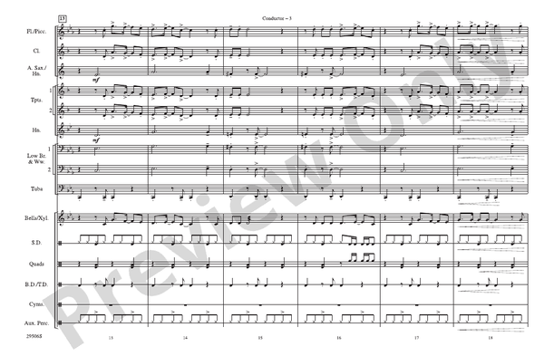 Paralyzer – Marching Band Conductor Score & Parts (Digital Download)