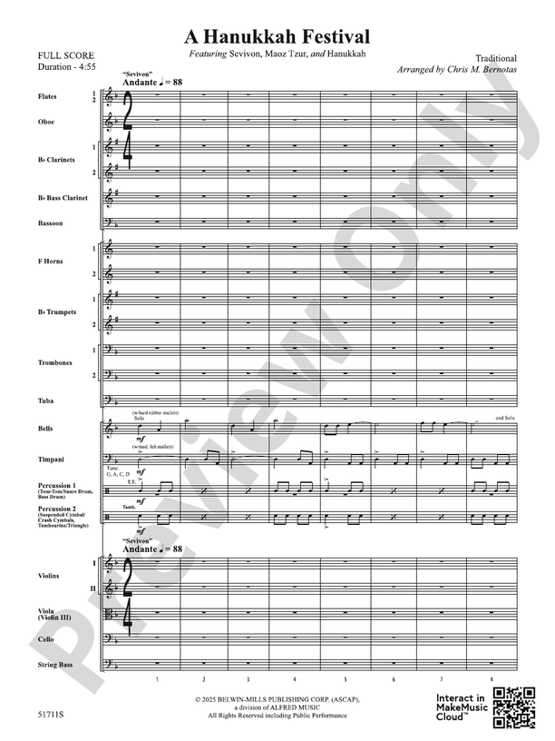 A Hanukkah Festival - Full Orchestra Conductor Score & Parts (Digital Download)