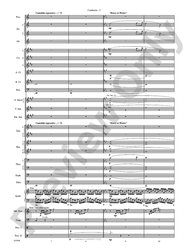 Harry Potter and the Goblet of Fire, Symphonic Suite from - Concert Band Conductor Score & Parts (Digital Download)