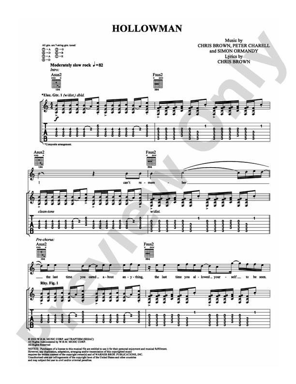 Hollowman - Guitar TAB (Digital Download)