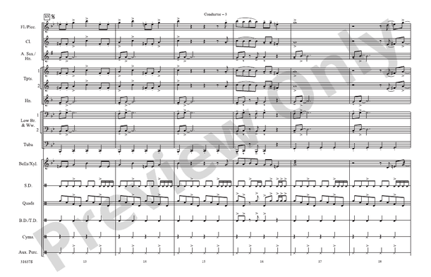 Rock and Roll (Arr. Doug Adams) – Marching Band Conductor Score & Parts (Digital Download)