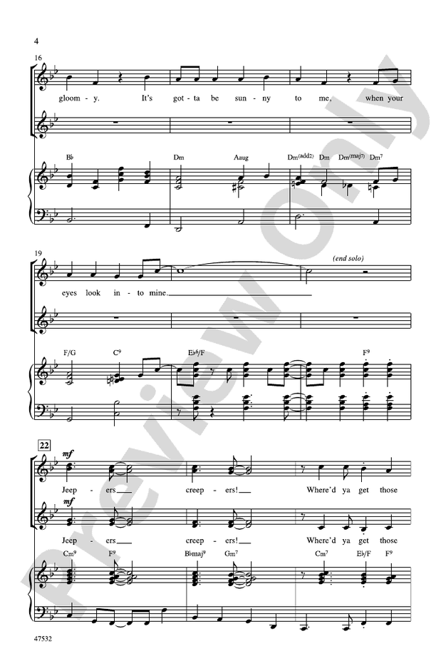Jeepers Creepers – SSAA Choral Octavo (Digital Download)