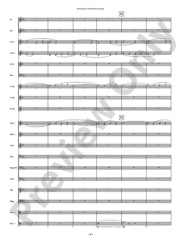 Pastorale And Festive Dance - Concert Band Conductor Score & Parts (Digital Download)