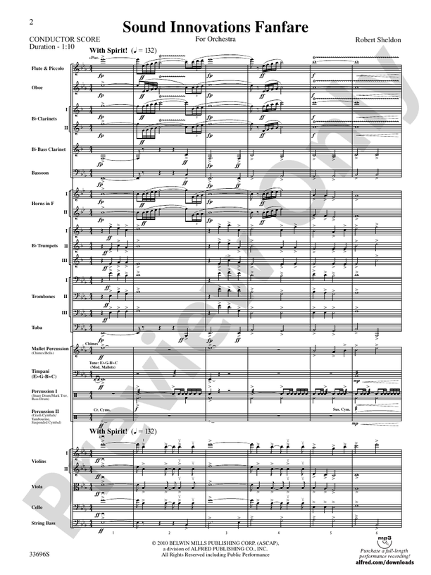 Sound Innovations Fanfare – Full Orchestra Conductor Score & Parts (Digital Download)