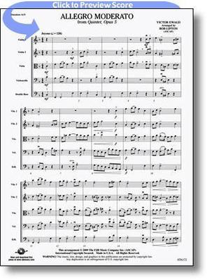 Allegro Moderato from Quintet, Opus 5 - Victor Ewald - Bob Lipton FJH Music Company Score/Parts