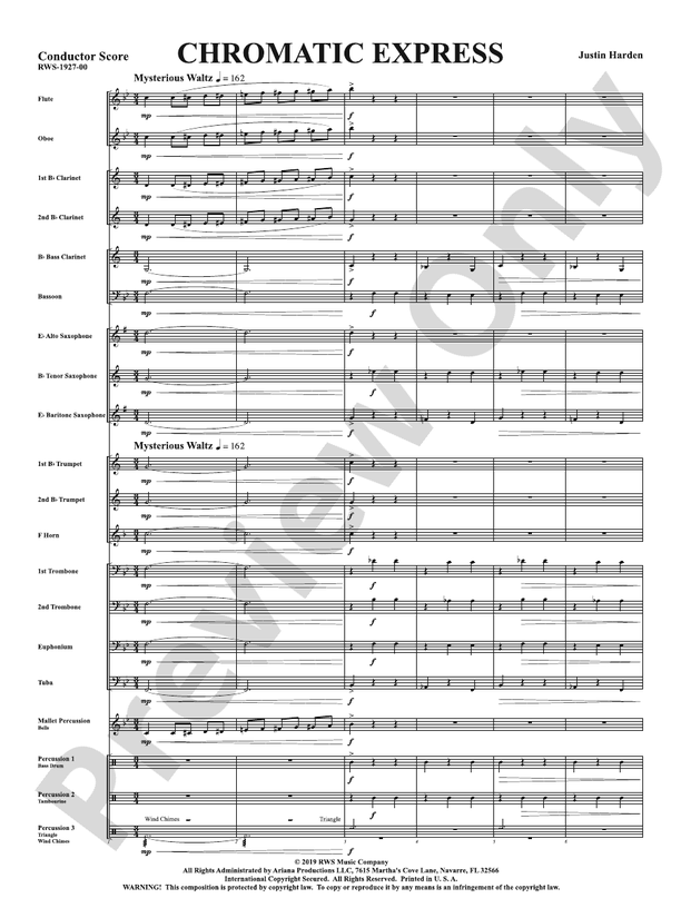 Chromatic Express - Concert Band Conductor Score & Parts (Digital Download)
