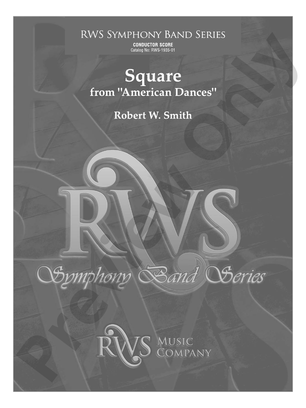 Square - Mvt. 2 from American Dances - Concert Band Conductor Score & Parts (Digital Download)