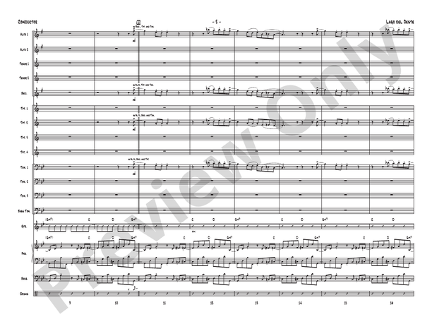 Lago del oeste - Jazz Ensemble Conductor Score & Parts (Digital Download)