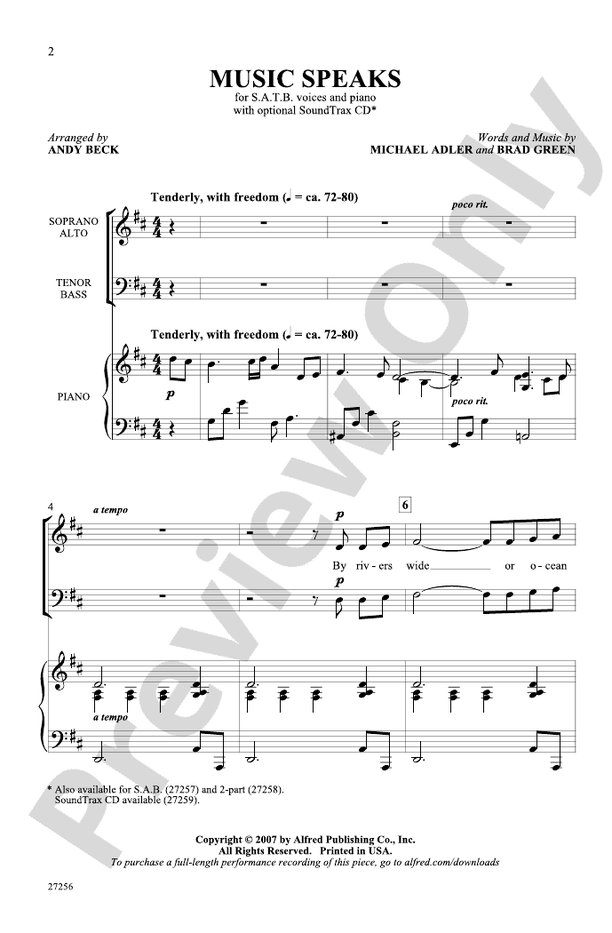 Music Speaks – SATB Choral Octavo (Digital Download)