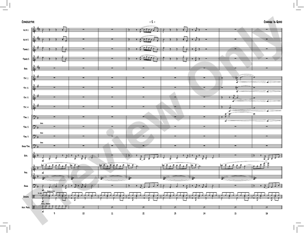 Change Is Good – Jazz Ensemble Conductor Score & Parts (Digital Download)