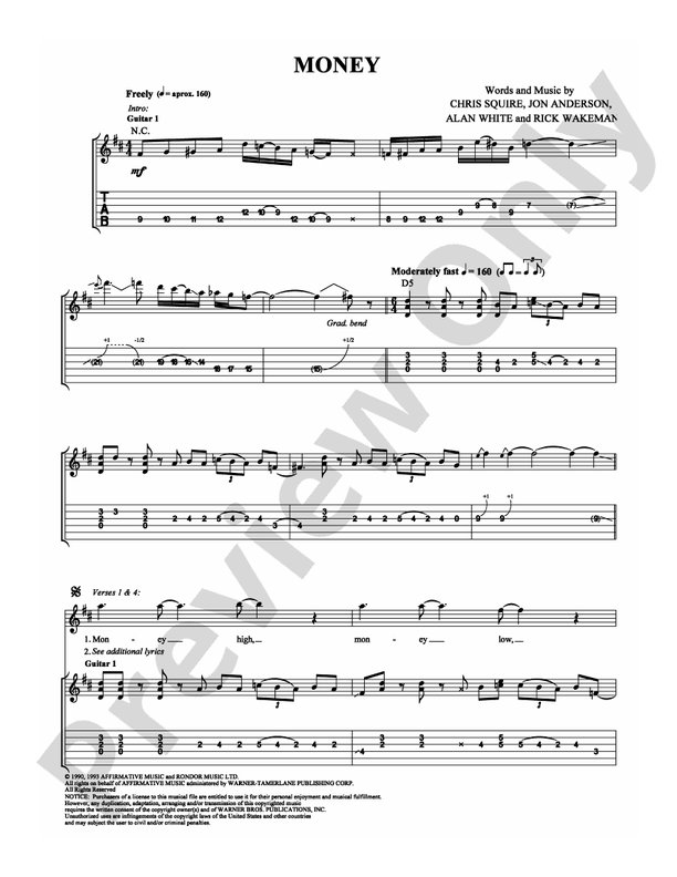 Money - Guitar TAB (Digital Download)