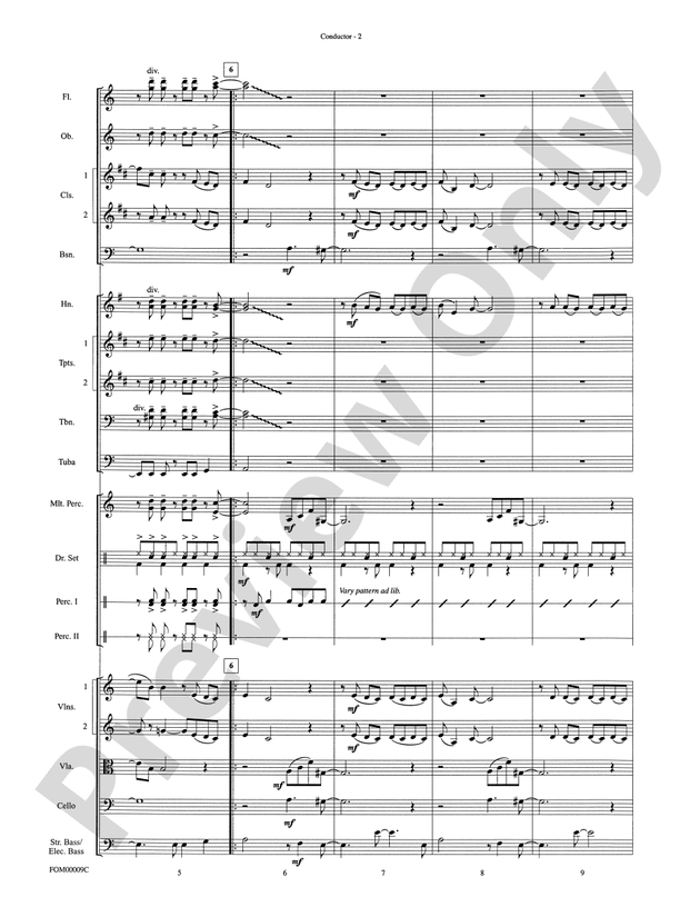 Smooth - Full Orchestra Conductor Score & Parts (Digital Download)