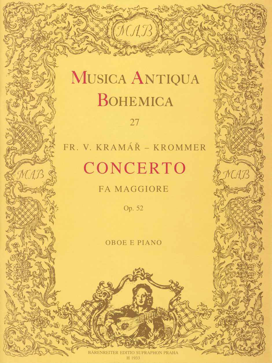 Krommer - Oboe Concerto in FMaj Op52 - Oboe/Piano Accompaniment