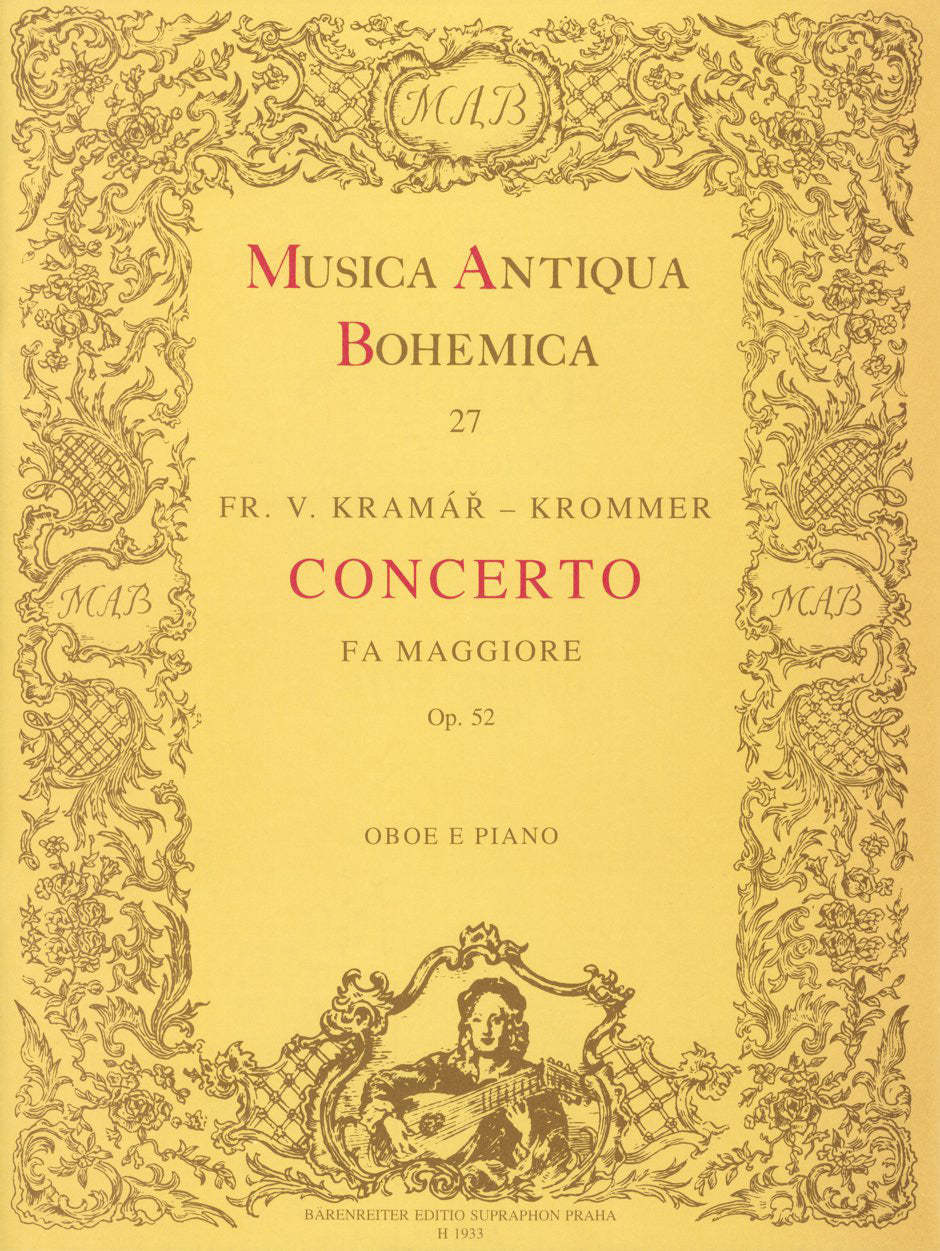 OBOE CONCERTO IN F OP 52 OBOE/PNO