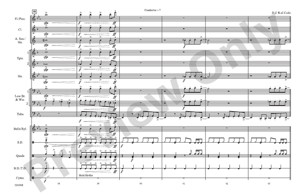 Disco Inferno – Marching Band Conductor Score & Parts (Digital Download)