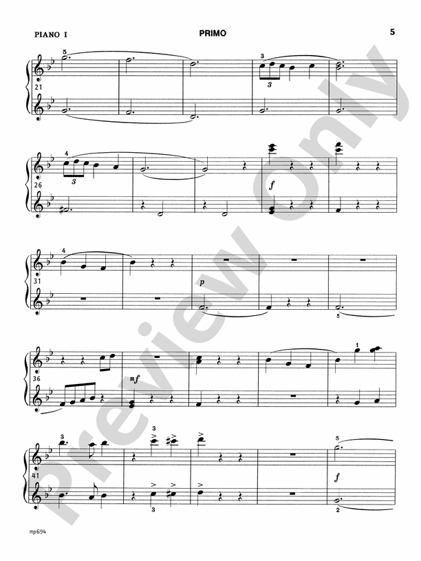 Carmena - 2 Pianos, 8 Hands (Digital Download)