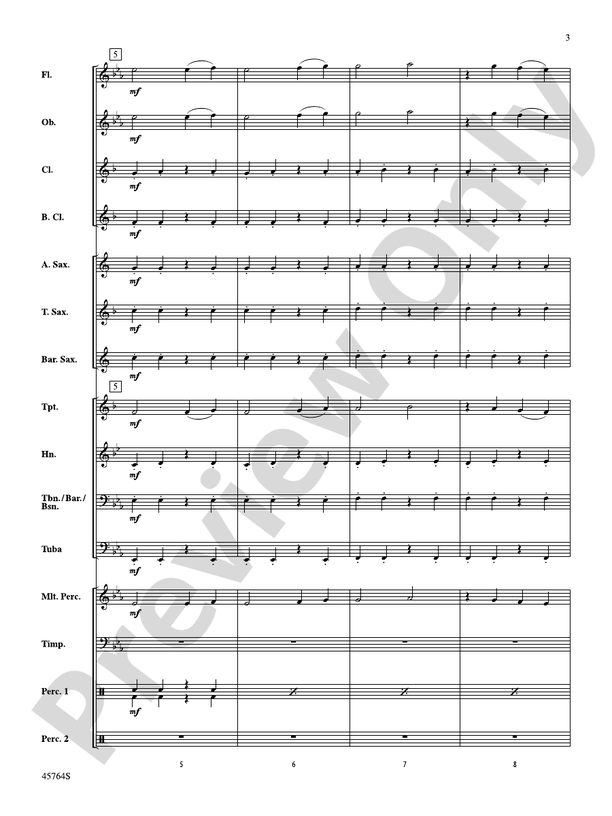 Dawn Over King's Valley - Concert Band Conductor Score & Parts (Digital Download)